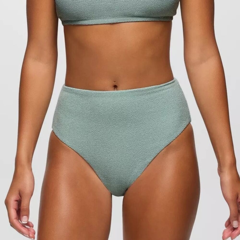 NWT PrAna Lahari Scrunch High Rise Swim Bottom - “Saltwater” - size L 🌊